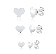 Trio de brincos corações - comprar online