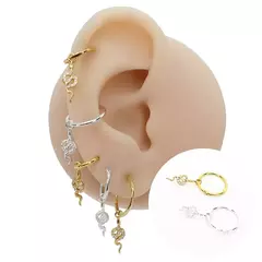 Piercing argola com pingente cobra - comprar online