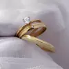 par de Alianças Ouro 18k Maitê 3mm