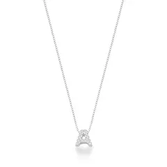 colar inicial minimalista cravejada