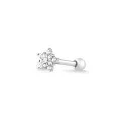 piercing orelha estrela cravejada