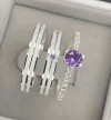 Par de alianças purple 3 mm