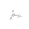 Piercing orelha três flores