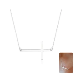 Colar cruz lateral - comprar online