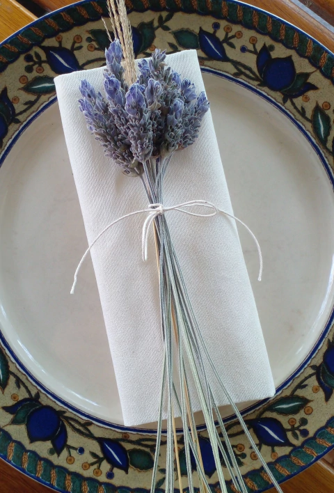 12 Ramitos de flores secas "Lavanda & espigas"