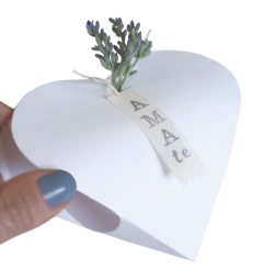 50 Cajas Corazón Para regalos SV100 blancas (tamaño grande)