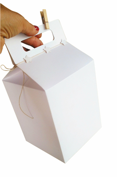 50 Cajas Maletín de 13 x 13 x 16 cm M3 Blanca - comprar online