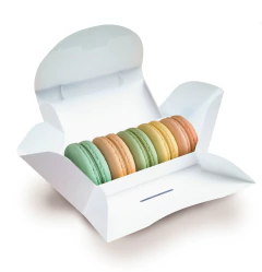 20 Carteras con Cuna para macarons, chocolates, regalos Sv120 Blancas - comprar online