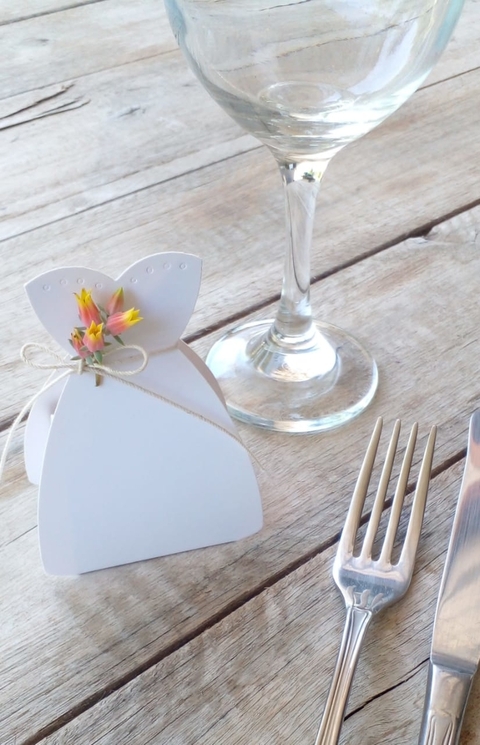 100 vestiditos para Souvenir Sv17 blancos