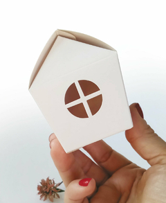 20 Casitas o cabañas para souvenir, regalos, bombones SV28 blancas