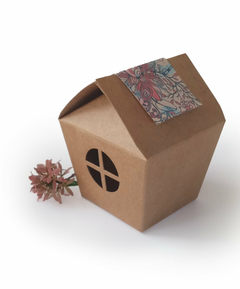 50 Casitas O Cabañas Para Souvenir, Regalos, Bombones SV28 color madera - Papelera Guze