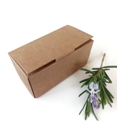 50 cajitas para 2 trufas o bombones SV6 color madera