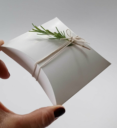 50 Cajitas Almohada Para Bijouterie Souvenir Sv4 Blanca