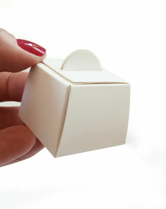 500 cajitas mini para trufa o bombón SV9 blanca