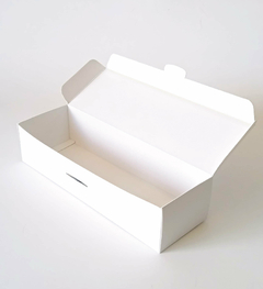 50 Cajas para 6 alfajores clásicos, cuadrados, regalos TC1 blancas - Papelera Guze
