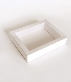 50 Cajas con marco y funda de acetato TF3 blancas - Papelera Guze