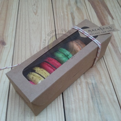 50 Cajas para 6 macarons o alfajorcitos TV57 liner - Papelera Guze