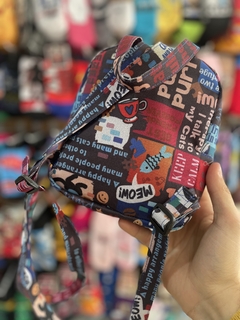 Mochila Pequeña "Gato y Café" - comprar online