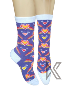 Tres Cuartos Dama "Corazones Violeta" - comprar online