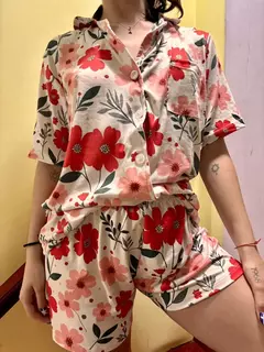 Camisero Dama "Flores Rosas" - Kiria Medias