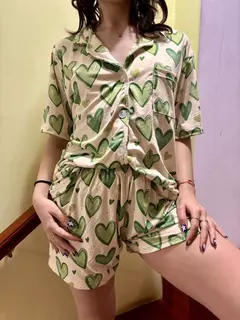 Camisero Dama "Corazones Verde" - Kiria Medias
