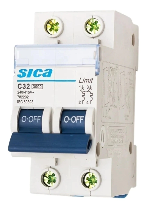 Interruptor Termomagnético Térmica Bipolar 32A Sica