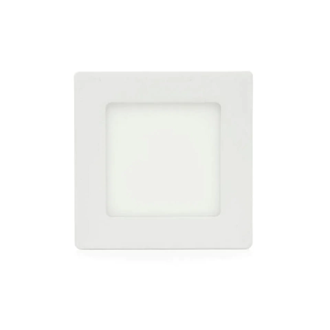 Panel Plafón Led Superficial 6w Cuadrado Blanco Luz Fría Sica