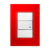 Tapa de Llave de Luz Jeluz Verona Platinum Rojo - comprar online