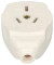 Ficha Hembra c/Neutro Salida Lateral 10A Blanco Kalop
