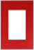 Tapa de Llave de Luz Jeluz Verona Platinum Rojo