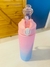 Set de 2 Botellas Motivacionales 2L + 900 ml con calcos y Stickers 3D ROSA - Udachi