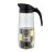 Jarra de Vidrio con Tapa a Color Negra- 1500 ml