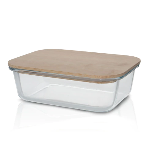 Contenedor de Vidrio con Tapa de Bambú - 1520 ml - comprar online