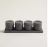 SET X 4 ESPECIEROS DE ACERO IMANTADOS GRIS MATE