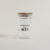 Frasco Redondo de Vidrio Acanalado con Tapa de Madera Acacia 1300ml