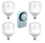Kit Cultivo 4 Lámparas 65W Luz Día con Timer Analógico