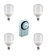 Kit Cultivo 4 Lamparas 28W Luz Fria y Calida con Timer