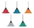 Lampara Colgante Pvc 25 Cm Techo Varios Colores Apto Led