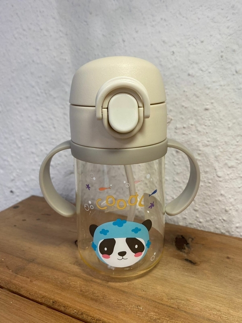 Vaso MANIJITA Panda con tapa y pico de silicona