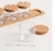 SET X 4 RECIPIENTES REDONDOS ACRILICO TAPA DE MADERA - comprar online