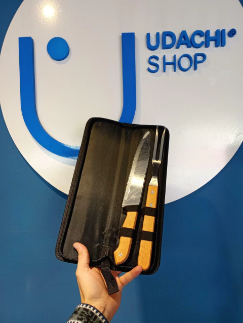 Set de asado con estuche parrilla de 2 piezas - comprar online