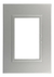 Tapa Llave De Luz Kalop 3 Módulos Linea Zen Metals Plata