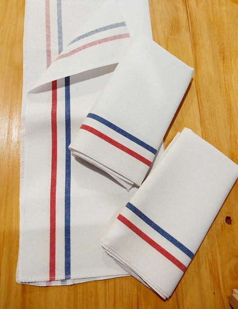 Repasador Blanco Con Guarda Francesa 50X55 cm