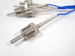 SENSOR PT100 B - ROSCA 1/2X14 NPT - HASTE 6X22 MM - CABO SILICONE 2X24 AWG AZUL 2000 MM - MOLA
