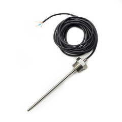 Sensor PT 100 com rosca 3/4 NPT, haste de 6x150 mm e cabo PP de 4800 mm.