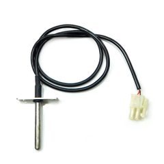 * Sensor NTC 50k - Haste 5x40 mm c/ suporte de fixação 2 furos - Cabo PP 2x26 AWG 500 mm - Conector mini fit 2 vias