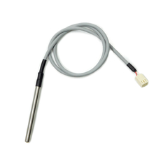 * Sensor NTC 10K - Haste 6x80 mm - cabo silicone 2x24 AWG cinza 570 mm - Conector mini kk 3 vias