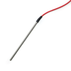 Probe NTC 10K com haste aço inox de 5x140 mm e cabo PP de 2x26 AWG com 15.500 mm de comprimento.