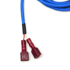 _Chicote - Terminal faston fêmea com isolação - cabo silicone 2x24 AWG azul 2000mm - terminal ilhós - comprar online