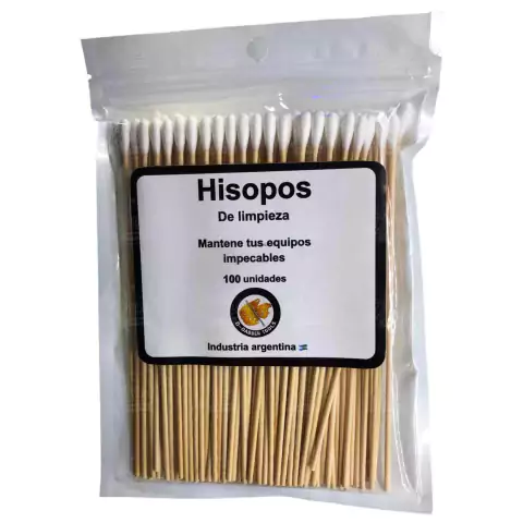 Hisopos limpiadores largos x100u